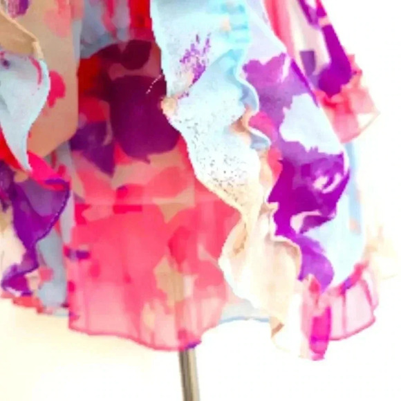 MISA Women’s Isella Ruffled Off The Shoulder Mini Dress Size Small - Picture 6 of 10